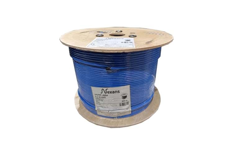 NEXANS CAT6 Utp 23AWG Mavi 500m Saf Bakır LSZH Kablo LSZH HF NEX1611TB5