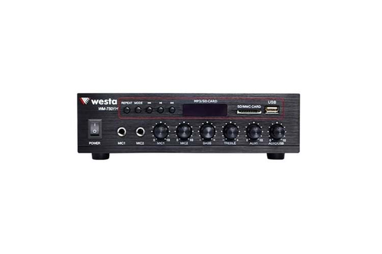 WESTA WM-750FM 80W FM Radyolu Mixer Amfi