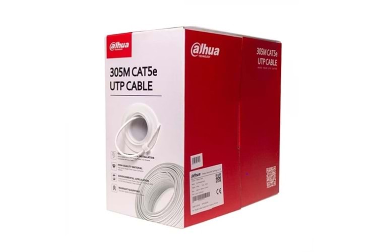 DAHUA CAT6 Utp 23AWG Siyah 305m Saf Bakır Kablo (PE) DH-PFM920-6UN