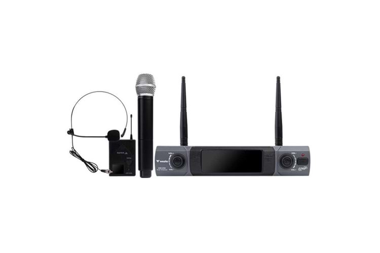 WESTA WM-202HT 1 Receiver+ 1 Handheld + 1 Lavalier(Yaka) Mikrofon Seti