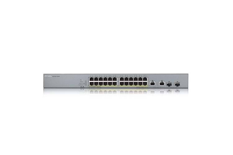 ZyXEL 24port 375w FULL PoE GS1350-26HP GIGABIT 2X SFP Yönetilebilir Switch