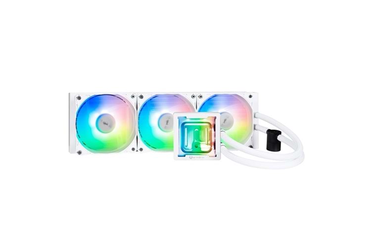 BITFENIX 360mm CUBE 360 AIO-360-WW27A-RP ARGB Sıvı Soğutmalı AM5-1851p İşlemci Fanı Beyaz