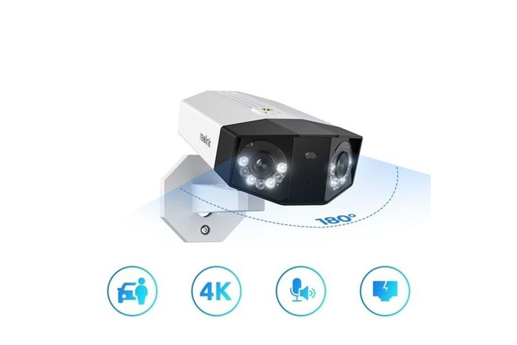 REOLINK 8MP PANORAMİK 3,2MM Duo 2 IP Güvenlik Kamerası PoE IP65, Renkli