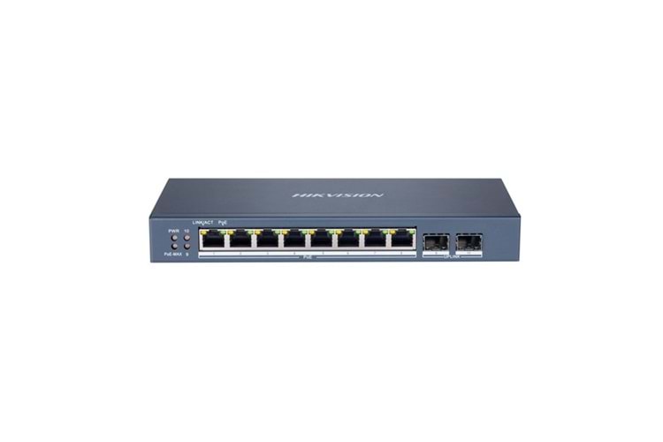 HIKVISION 8port 120w FULL PoE DS-3E1510P-SI GIGABIT 2X SFP Yönetilemez Switch