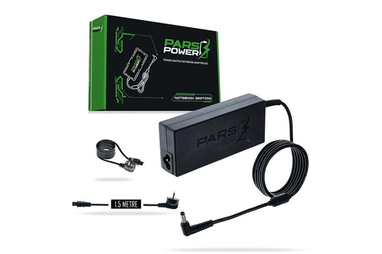 PARS POWER STANDART UÇ PRS-001 90W 19V 4.74A- 5.5*2.5MM Siyah ADAPTÖR