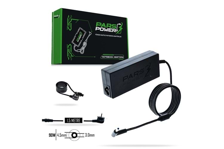PARS POWER PRS-025 90W 19.5V 4.62A- 4.5*3.0MM Siyah ADAPTÖR