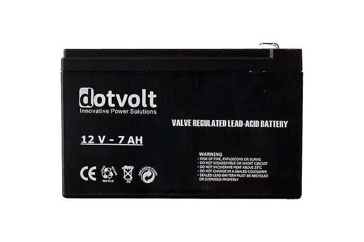 DOTVOLT 12v 7amper SC7-12 Kuru Tip Alarm Aküsü