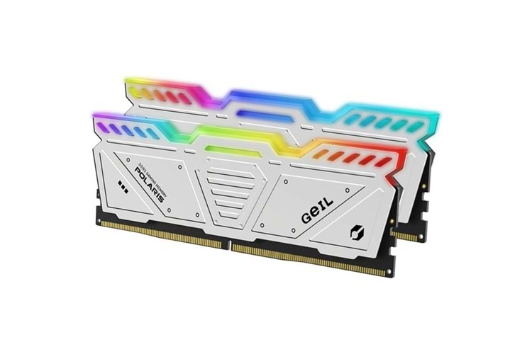 GEIL 32GB (2X 16GB) DDR5 4800MHZ CL42 DUAL KIT PC RAM POLARIS GAOW532GB4800C40DC BEYAZ