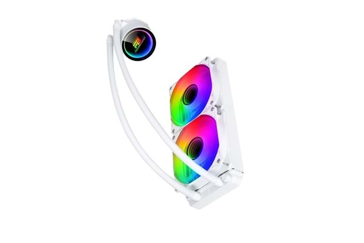 POWERBOOST 240mm DEEP PB-LCS-PI240-W ARGB Sıvı Soğutmalı AM5-1851p İşlemci Fanı Beyaz