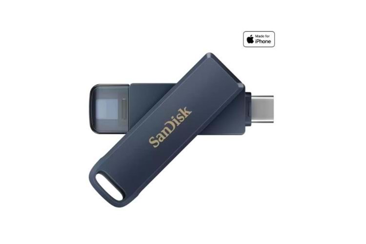 SANDISK 128GB Type-C/Lightning Phone Drive dor iPhone SDIXD0N-128G-GN6NE Usb Bellek