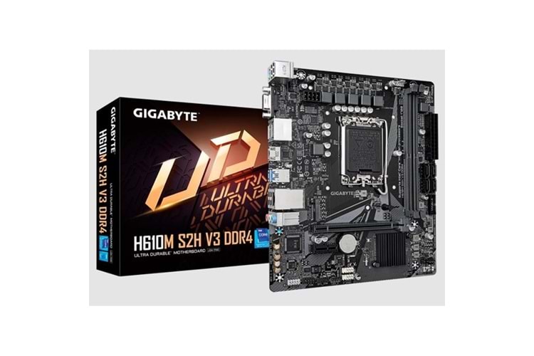 GIGABYTE H610M-S2H v3 DDR4 HDMI DP PCIe 16X v4.0 1700p mATX