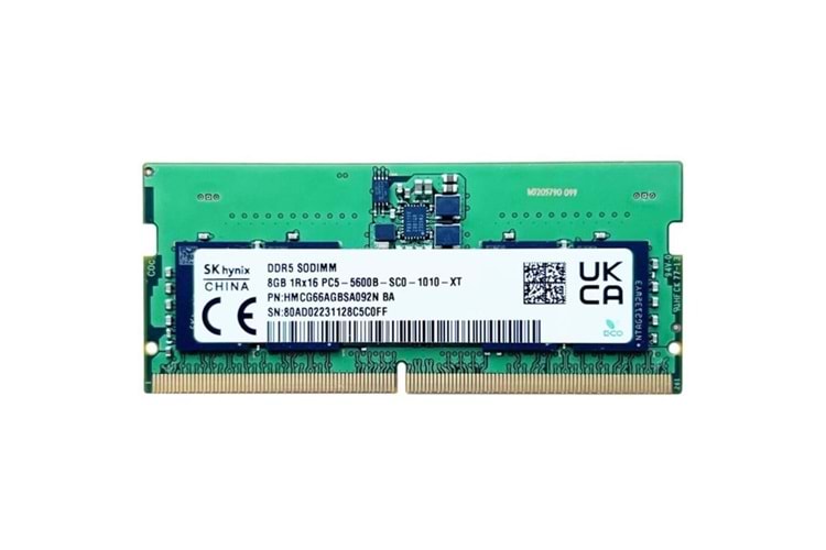 HyNIX 8GB DDR5 5600MHZ NOTEBOOK RAM VALUE HMCG66AGBSA092N