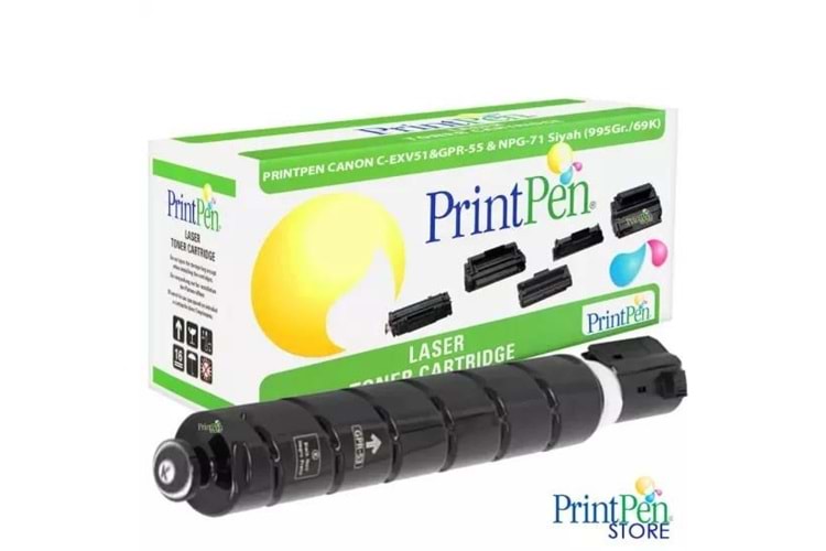 Prıntpen Canon C-Exv51&Gpr-55 & Npg-71 Black (995Gr./69K)