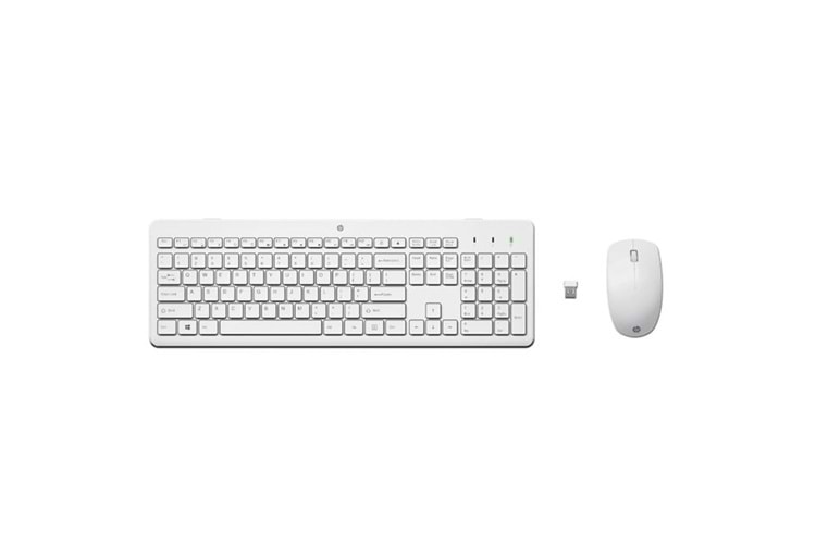 HP 230 3L1F0A İngilizce Kablosuz Klavye Mouse Set Beyaz