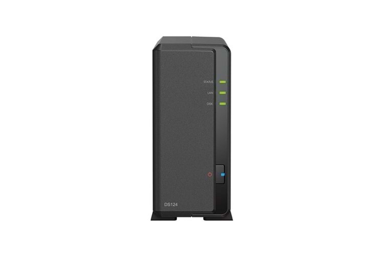SYNOLOGY DS124 REALTEK QC- 1GB RAM- 1-diskli Nas Server (Disksiz) 