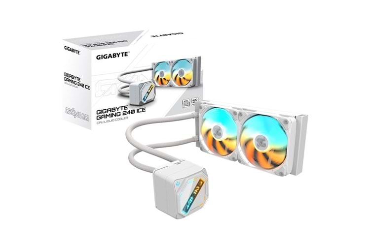 GIGABYTE 240MM GAMING 240 ICE ARGB AM5-1851P SIVI SOĞUTMALI İŞLEMCİ FANI BEYAZ