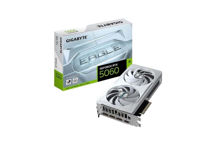 GIGABYTE 8GB RTX5060 EAGLE OC ICE GV-N5060EAGLE OC ICE-8GD GDDR7 HDMI-DP PCIE 5.0 BEYAZ