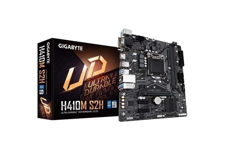 GIGABYTE H410M-S2H v2 DDR4 HDMI DVI PCIe 16X v3.0 1200p mATX