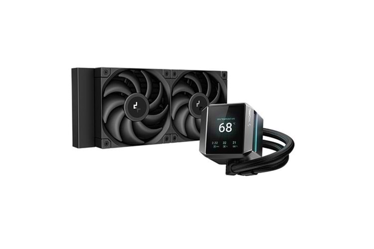 DEEPCOOL 240MM MYSTIQUE 240 ARGB LCD EKRANLI AM5-1700P SIVI SOĞUTMALI İŞLEMCİ FANI