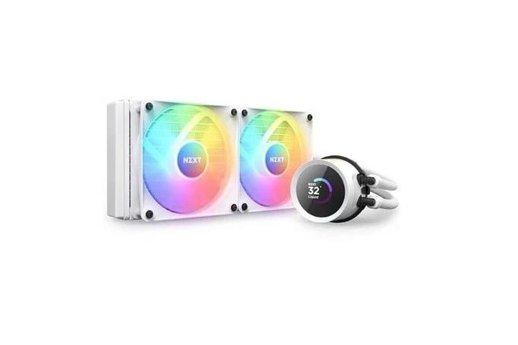 NZXT 240MM KRAKEN 240 RL-KR240-W1 RGB AM5-1700P SIVI SOĞUTMALI İŞLEMCİ FANI BEYAZ