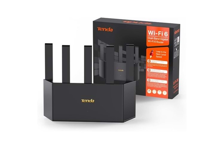 TENDA RX12L PRO AX3000 Dual Band EV Ofis Tipi Router	
