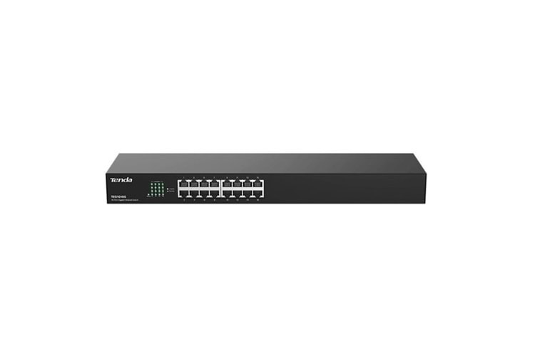 TENDA 16port TEG1016G Gigabit Yönetilemez Switch RackMount Çelik Kasa	