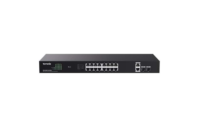 TENDA 16port 250w FULL PoE TEG1120P-16-250W GIGABIT 2X UPLINK-2X SFP Yönetilemez Switch