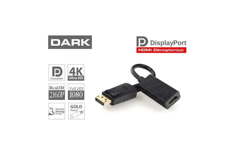 Dark Dk-Hd-Adpxhdmıv2 Dısplay To Hdmı Çevirici Adaptör