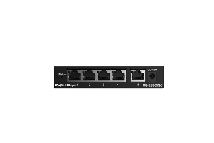 RUIJIE 5port RG-ES205GC Gigabit Cloud Yönetilebilir Desktop Swıtch Metal Kasa