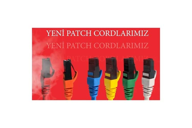 Erat Epc-250C6ulhy-01 1Mt Utp Cat6 Patch Cord Lsoh Sarı 4X2x24# 24 Awg