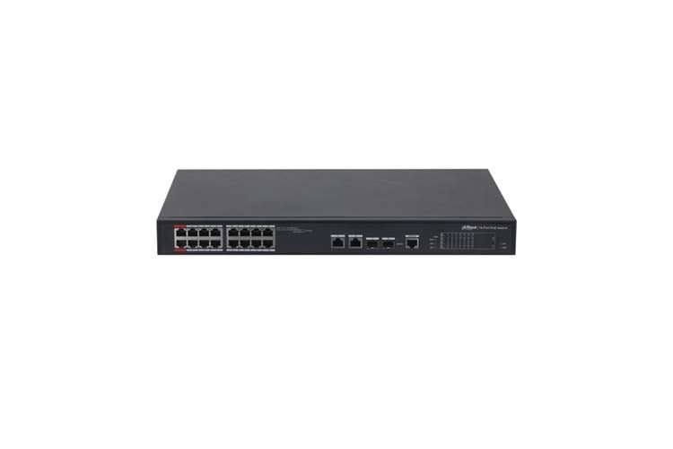 DAHUA 16port 240w FULL PoE PFS4218-16ET-240-V2 GIGABIT 2X SFP Yönetilebilir Switch	