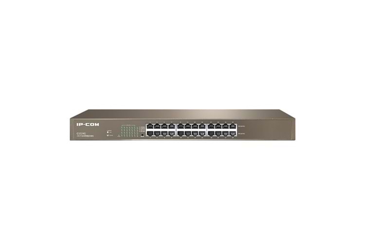 IP-COM 24port IP-G1024D Gigabit Yonetilemez Rack Mount Switch Metal Kasa