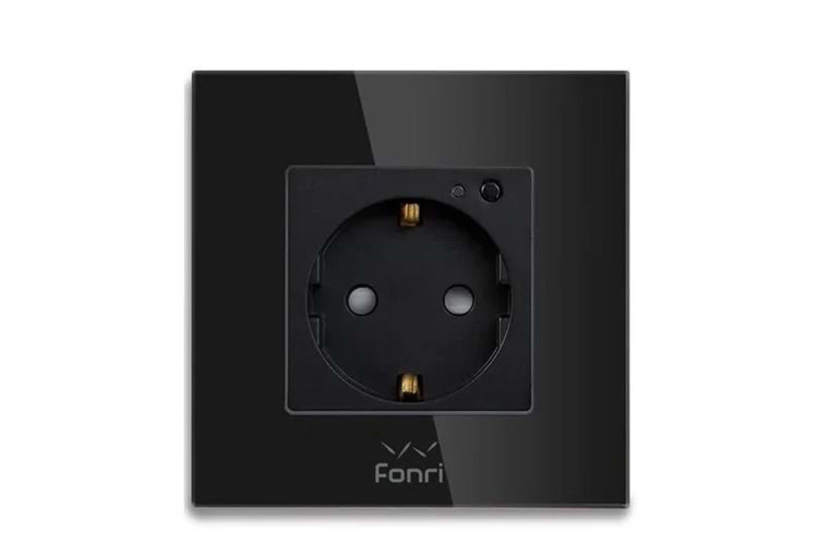 Fonri Wf3-El3-0401-04 Wıfı Akıllı Duvar Prizi Siyah