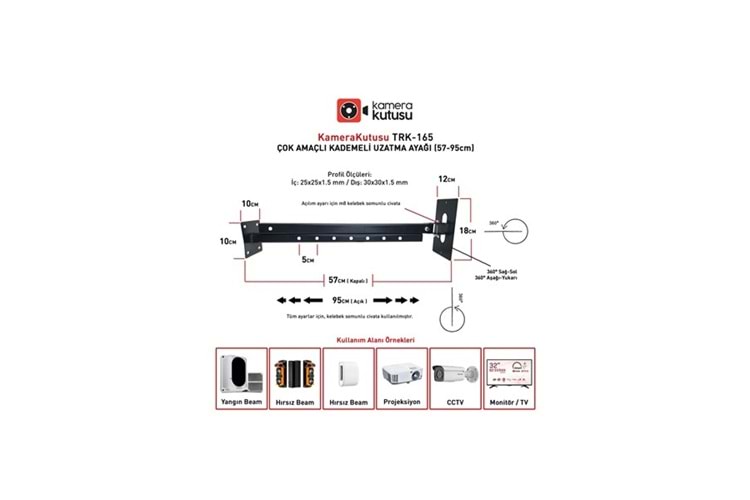 Trk 165 Kademeli Uzatma Ayağı 57-95Cm)