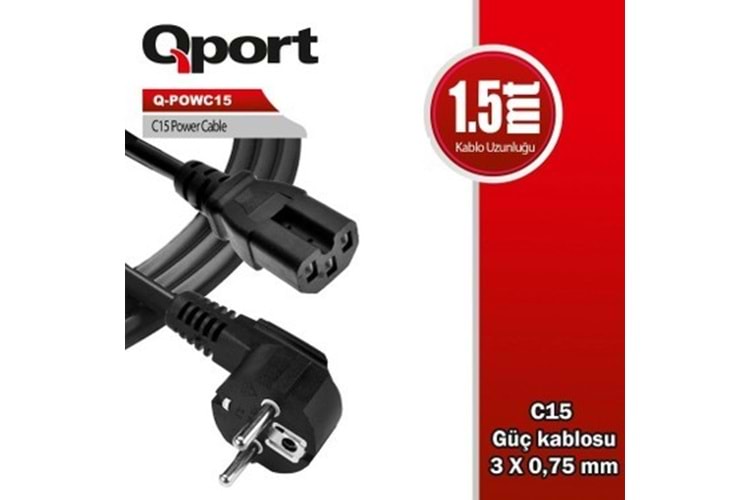 Qport Q-Powc15 1.5Mt Power Kablo