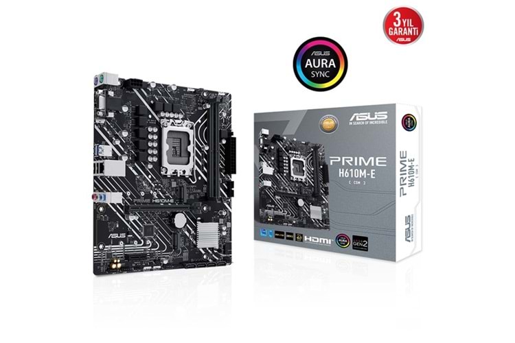 ASUS PRIME H610M-E-CSM DDR5 HDMI-DP PCIE 4.0 1700P MATX KURUMSAL ANAKART