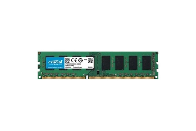 CRUCIAL 8GB DDR3 1600MHZ CL11 PC RAM VALUE CT102464BD160B KUTUSUZ