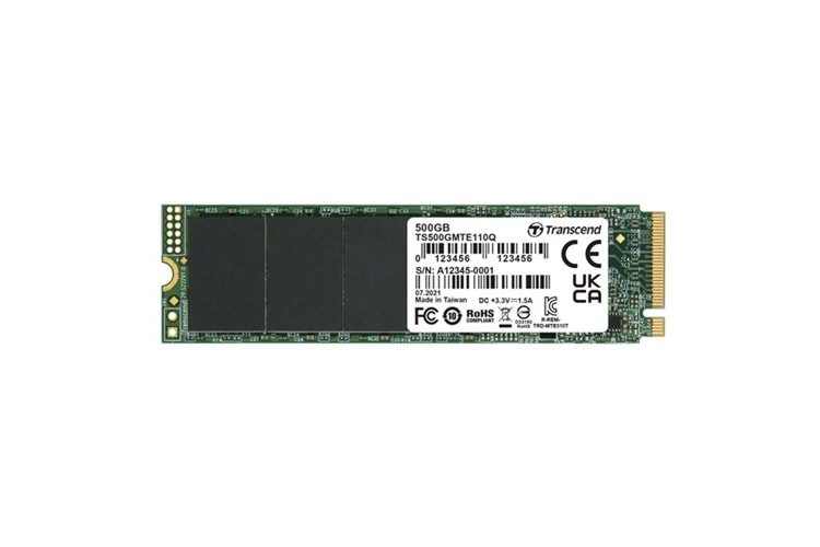 TRANSCEND 500GB TS500GMTE110Q 1900-900MB/s M2 NVME GEN3 DİSK