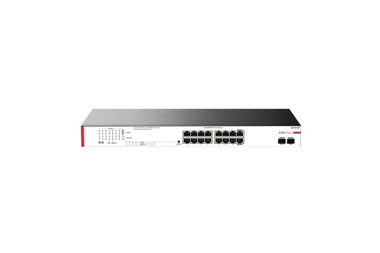 H3C 16port MAGIC 9801A5C3 BS218F-HP GIGABIT 2-SFP 225W Full PoE Yonetilemez Rack Mount Swıtch