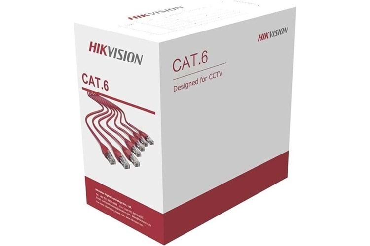 HIKVISION 305metre DS-1LN6OUSPE Utp Cat6 Outdoor Sıyah 23 Awg Kablo