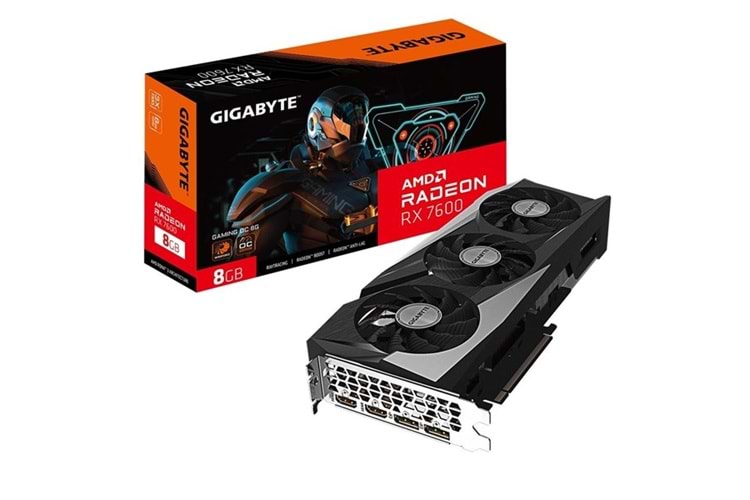 GIGABYTE 8GB RX7600 GV-R76GAMING OC-8GD GDDR6 128bit PCIE 4.0