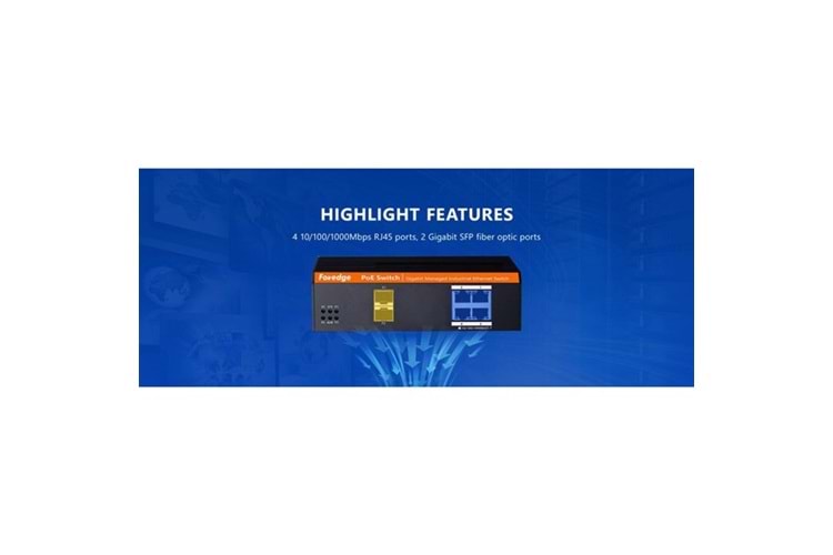 FOREDGE 4port POE IS104GPS-2F GIGABIT 2-SFP 30W POE YÖNETİLEBİLİR ENDÜSTRİYEL SWITCH