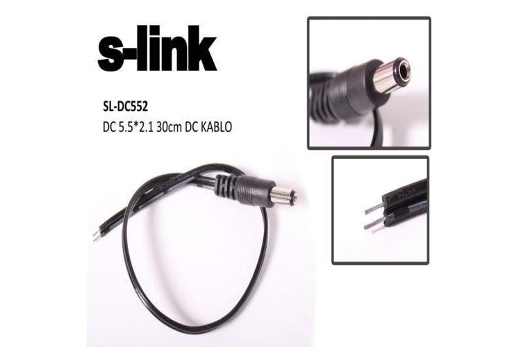 S-LINK SL-DC552 DC5.5*2.1 0,30CM DC Kablo