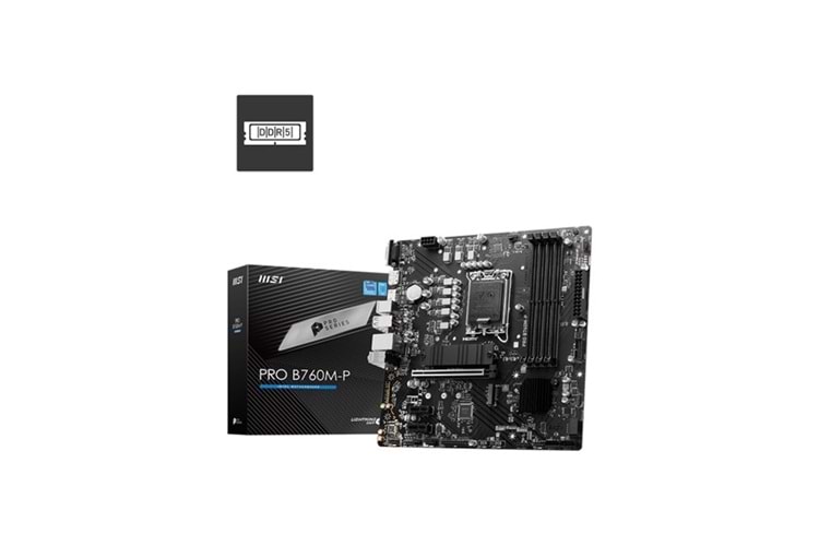 MSI PRO B760M-P DDR5 HDMI DP PCIe 16X v4.0 1700p mATX
