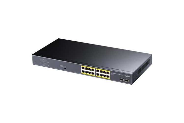 CUDY GS1020PS2 16 Port Gigabit 2-SFP 200w Full PoE Yönetilemez Switch