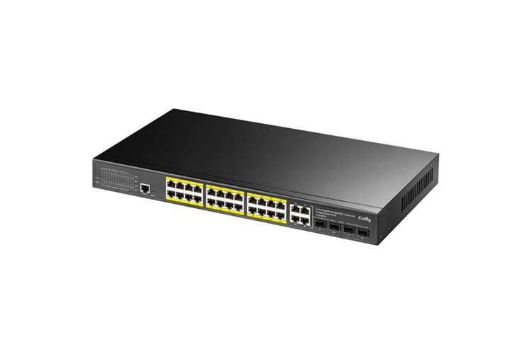 CUDY 24port 300w FULL PoE GS2028PS4-300W GIGABIT 4X SFP Yönetilebilir Switch