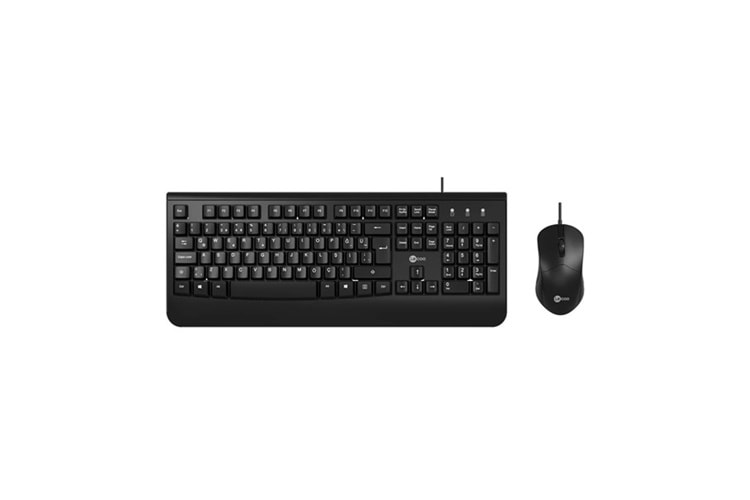 LENOVO LECOO CM105 USB Q Trk Optic Mouse Siyah Multimedya Klavye - Mouse Set