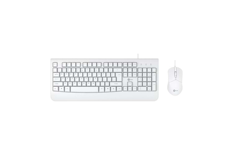 LENOVO LECOO CM105 USB Q Trk Optic Mouse Beyaz Multimedya Klavye - Mouse Set