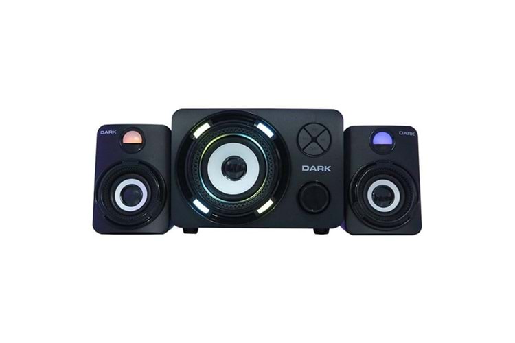 DARK DK-AC-SP214 2+1 11W Siyah 7 Farklı Renk Titreşimli LED Bluetooth Hoparlör