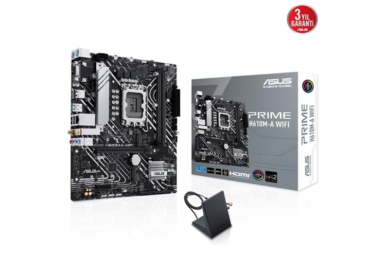 ASUS PRIME H610M-A WIFI DDR5 HDMI DP PCIe 16X v4.0 1700p mATX	